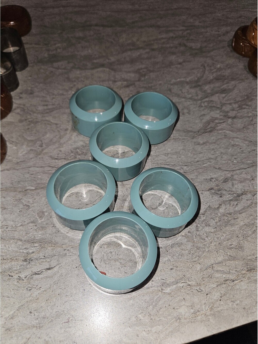 Vintage napkin rings set of 6